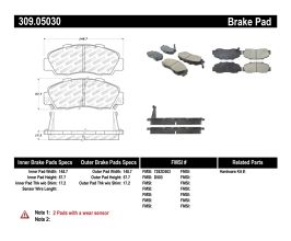 StopTech StopTech Performance 97-99 Acura CL/ 97-01 Integra Type R/91-95 Legend/91-05 NSX Front Brake Pads for Acura CL YA1