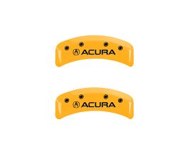MGP Caliper Covers 4 Caliper Covers Engraved Front & Rear Acura Yellow Finish Black Char 2001 Acura TL for Acura CL YA4
