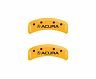 MGP Caliper Covers 4 Caliper Covers Engraved Front & Rear Acura Yellow Finish Black Char 2001 Acura TL for Acura CL