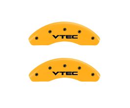 MGP Caliper Covers 4 Caliper Covers Engraved Front & Rear Vtech Yellow Finish Black Char 2001 Acura TL for Acura CL YA4