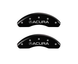 MGP Caliper Covers 4 Caliper Covers Engraved Front & Rear Acura Black finish silver ch for Acura CL YA4