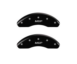 MGP Caliper Covers 4 Caliper Covers Engraved Front & Rear Black finish silver ch for Acura CL YA4