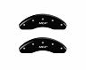 MGP Caliper Covers 4 Caliper Covers Engraved Front & Rear Black finish silver ch for Acura CL