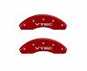 MGP Caliper Covers 4 Caliper Covers Engraved Front & Rear Vtech Red finish silver ch for Acura CL