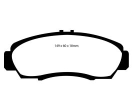 EBC 01-03 Acura CL 3.2 Redstuff Front Brake Pads for Acura CL YA4
