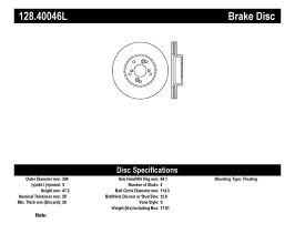 StopTech StopTech 99-08 Acura TL (STD Caliber) / 01-03 CL / 04-09 TSX Cross Drilled Left Front Rotor for Acura CL YA4