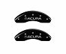 MGP Caliper Covers 4 Caliper Covers Engraved Front Acura Rear ILX Black Finish Silver Char 2017 Acura ILX for Acura ILX Base