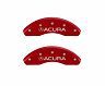 MGP Caliper Covers 4 Caliper Covers Engraved Front Acura Rear ILX Red Finish Silver Char 2017 Acura ILX for Acura ILX Base