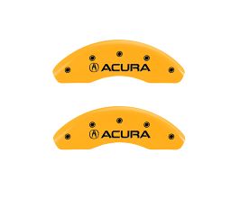 MGP Caliper Covers 4 Caliper Covers Engraved Front & Rear Acura Yellow finish black ch for Acura ILX DE1