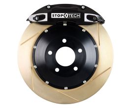 StopTech StopTech 13-15 Acura ILX Front BBK w/ Black ST-40 Calipers Slotted 328x28mm Rotors Pads & SS Lines for Acura ILX DE1