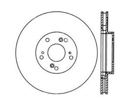 StopTech StopTech Power Slot Slotted 06-08 Honda Civic Si Front Left Rotor for Acura ILX DE1