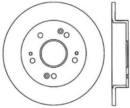 StopTech StopTech 06-09 Honda Civic Ex/Si Slotted & Drilled Right Rear Cryo Rotor for Acura ILX DE1