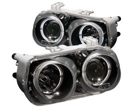 Anzo 1994-1997 Acura Integra Projector Headlights w/ Halo Black for Acura Integra Type-R DC2