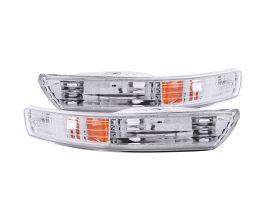 Anzo 1998-2001 Acura Integra Euro Parking Lights Chrome w/ Amber Reflector for Acura Integra Type-R DC2