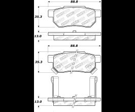 StopTech StopTech Street Touring 90-01 Integra (exc. Type R) Brake Pads for Acura Integra Type-R DC2