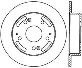 StopTech StopTech 02-06 Acura RSX Type S / 97-01 Integra Type R Cryo Slotted & Drilled Left Rear Rotor for Acura Integra Type-R DC2