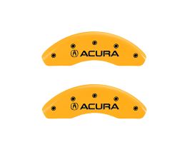 MGP Caliper Covers 4 Caliper Covers Engraved Front & Rear Acura Yellow Finish Black Char 2002 Acura RSX for Acura Integra Type-R DC5