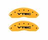 MGP Caliper Covers 4 Caliper Covers Engraved Front & Rear Vtech Yellow Finish Black Char 2004 Acura RSX for Acura RSX Type-S