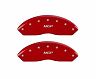 MGP Caliper Covers 4 Caliper Covers Engraved Front & Rear Red finish silver ch for Acura RSX Type-S