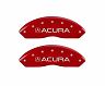 MGP Caliper Covers 4 Caliper Covers Engraved Front & Rear Acura Red finish silver ch for Acura RSX Type-S