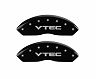 MGP Caliper Covers 4 Caliper Covers Engraved Front & Rear Vtech Black finish silver ch for Acura RSX Type-S