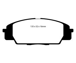 EBC 07-11 Acura CSX (Canada) 2.0 Type S Redstuff Front Brake Pads for Acura Integra Type-R DC5