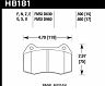 HAWK 02-04 Acura RSX / 94-97 BMW 840CI/850CI / 92-02 Nissan Skyline DTC-60 Front Race Brake Pads for Acura RSX Base