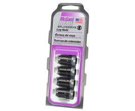 McGard SplineDrive Lug Nut (Cone Seat) M12X1.5 / 1.24in. Length (4-Pack) - Black (Req. Tool) for Acura Integra Type-R DC5