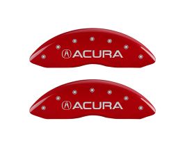 MGP Caliper Covers 4 Caliper Covers Engraved Front & Rear Acura Red finish silver ch for Acura MDX YD2