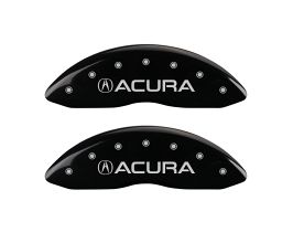 MGP Caliper Covers 4 Caliper Covers Engraved Front Acura Engraved Rear MDX Black finish silver ch for Acura MDX YD2