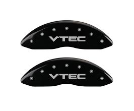MGP Caliper Covers 4 Caliper Covers Engraved Front & Rear Vtech Black finish silver ch for Acura MDX YD2