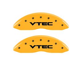 MGP Caliper Covers 4 Caliper Covers Engraved Front & Rear Vtech Yellow finish black ch for Acura MDX YD2