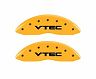MGP Caliper Covers 4 Caliper Covers Engraved Front & Rear Vtech Yellow finish black ch for Acura MDX
