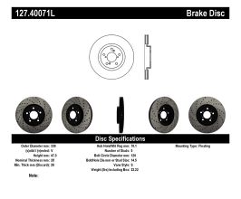 StopTech StopTech 07-08 Acura MDX SportStop Slotted & Drilled Left Front Rotor for Acura MDX YD2