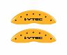 MGP Caliper Covers 4 Caliper Covers Engraved Front & Rear i-Vtec Yellow finish black ch
