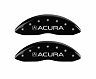 MGP Caliper Covers 4 Caliper Covers Engraved Front & Rear Acura Black finish silver ch for Acura MDX