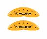 MGP Caliper Covers 4 Caliper Covers Engraved Front & Rear Acura Yellow finish black ch for Acura MDX