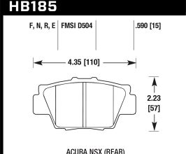 HAWK HPS 5.0 Street Brake Pads - Rear for Acura NSX NA