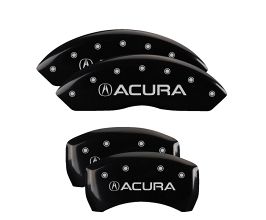 MGP Caliper Covers 4 Caliper Covers Engraved Front & Rear Acura Black Finish Silver Char 2019 Acura RDX for Acura RDX TC1
