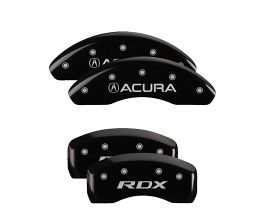MGP Caliper Covers 4 Caliper Covers Engraved Front Acura Rear TLX Black Finish Silver Char 2019 Acura RDX for Acura RDX TC1