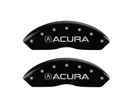 MGP Caliper Covers 4 Caliper Covers Engraved Front & Rear Acura Black finish silver ch for Acura RL 1
