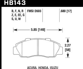 HAWK 97-01 Honda Prelude HPS Street Front Brake Pads for Acura RL 1