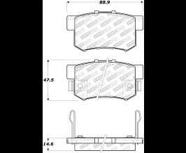 StopTech StopTech Street Select Brake Pads - Rear for Acura RL 1