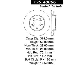 StopTech Premium High Carbon Cyro Brake Rotor for Acura RL 2