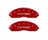 MGP Caliper Covers 4 Caliper Covers Engraved Front & Rear i-Vtec Red finish silver ch for Acura RLX Base/Sport Hybrid SH-AWD