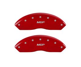 MGP Caliper Covers 4 Caliper Covers Engraved Front & Rear Red finish silver ch for Acura RLX 1