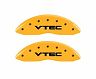 MGP Caliper Covers 4 Caliper Covers Engraved Front & Rear Vtech Yellow Finish Black Char 2008 Acura TL