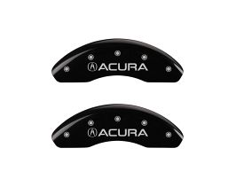 MGP Caliper Covers 4 Caliper Covers Engraved Front & Rear Acura Black finish silver ch for Acura TL UA6