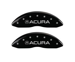 MGP Caliper Covers 4 Caliper Covers Engraved Front & Rear Acura Black finish silver ch for Acura TL UA6