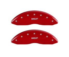 MGP Caliper Covers 4 Caliper Covers Engraved Front & Rear Red finish silver ch for Acura TL UA6